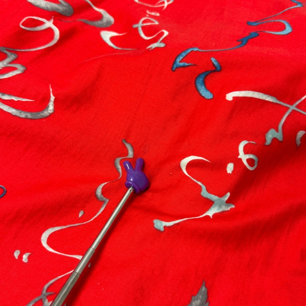 Vintage Gypsy Pier 1 Red Cotton Kimono Robe Japan Calligraphy Print OSFM Maxi - Picture 6 of 8